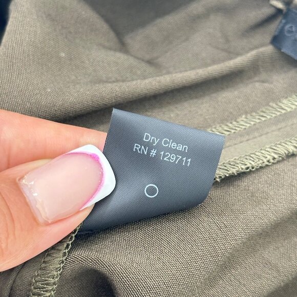 Jenni Kayne Dark Olive Silky Wide-Leg Elastic Waist Pants Women SZ Small Pull on - Picture 11 of 12